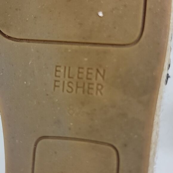 Eileen Fisher Lee Espadrille Black Flat Women's Shoes. - Picture 12 of 13